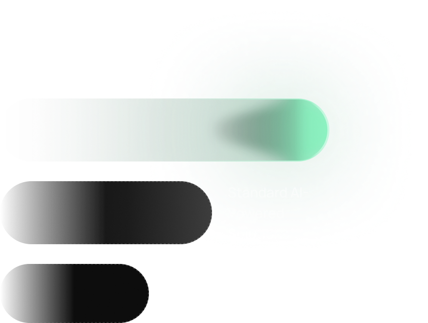 Benchmark comparison showing OptimAI Labs Solutions outperforming standard AI-powered solutions and traditional methods.
